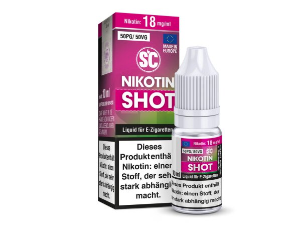 SC - 10ml Shot 50PG/50VG 18  mg/ml