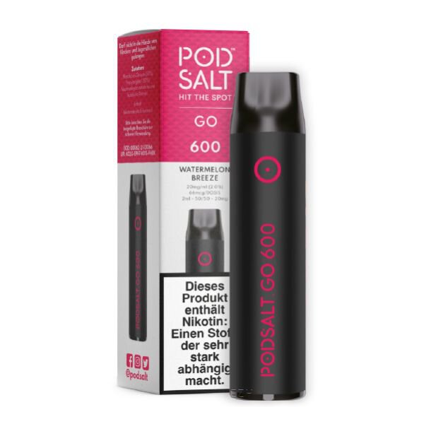 Pod Salt Go 600 Einweg E-Zigarette Watermelon Breeze 20mg
