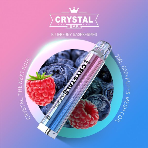 SKE Crystal Bar 600 - 2mg Blueberry Raspberries