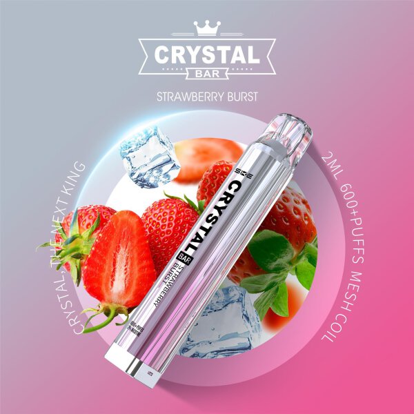 SKE Crystal Bar 600 - 2mg Strawberry Burst