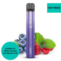Elf Bar 600 V2 - Blueberry Raspberry 20 mg/ml 10er Packung