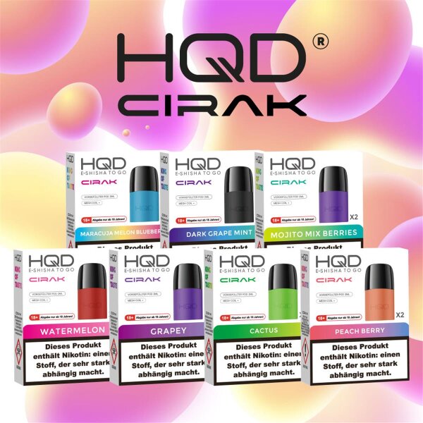 HQD CIRAK PODS 20mg/ml - Alle Sorten