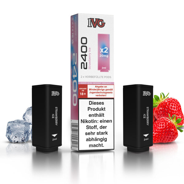IVG 2400 Pod - Strawberry Ice (2 Stück pro Packung)