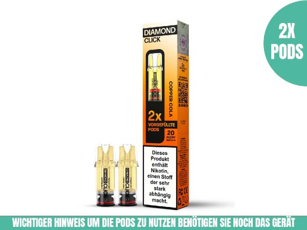 Vapes Bars Diamond Click Pod - Copper Cola