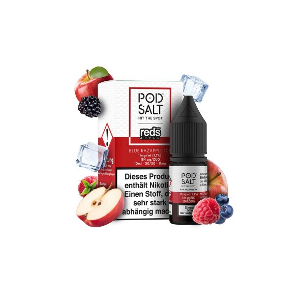 Pod Salt Fusion - Blue Razapple Ice Nikotinsalz Liquid 10 ml - 11 mg/ml