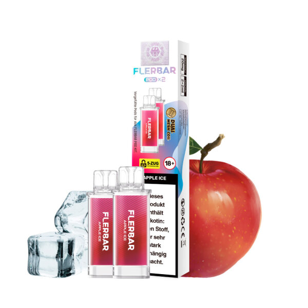 Flerbar Pod - Apple Ice 20mg (2x pro Packung)