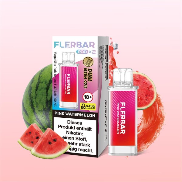 Flerbar Pod - Pink Watermelon 20mg (2x pro Packung)