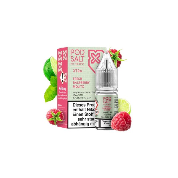 Pod Salt Xtra - Fresh Raspberry Mojito - Nic Salt 10 mg/ml