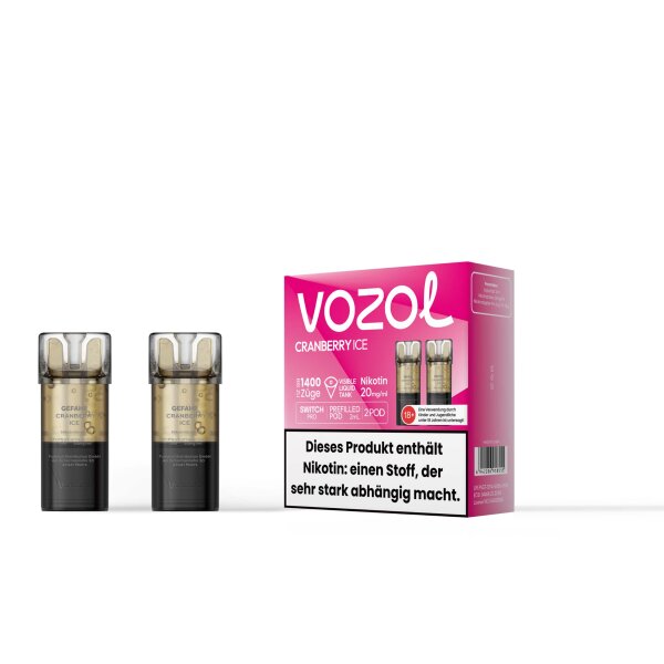 Vozol Switch Pro Pod - Cranberry Ice 20mg (2x pro Packung)