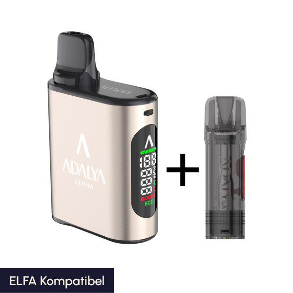 Adalya Alpha Akkuträger - Coffee Brown (inkl. Leerpod)