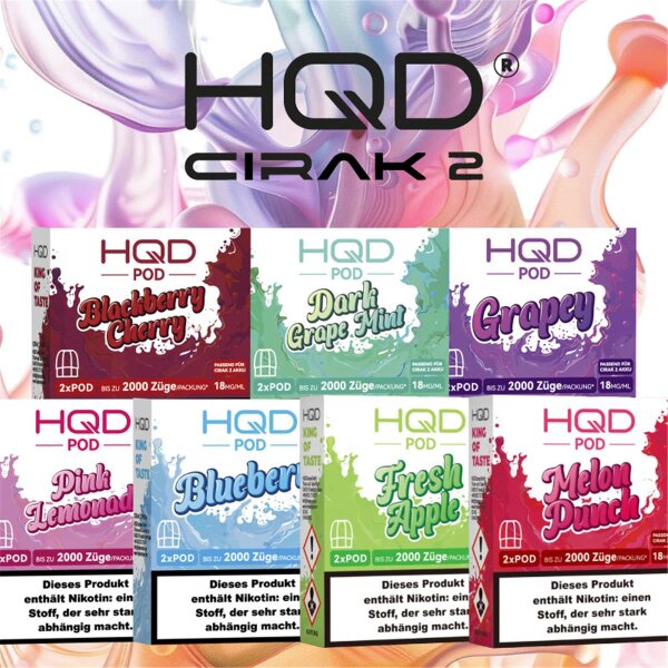 HQD Cirak 2 Pods 18mg/ml - Alle Sorten