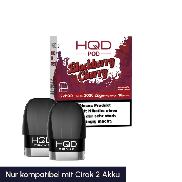HQD Cirak 2 Pods 18mg/ml - Blackberry Cherry