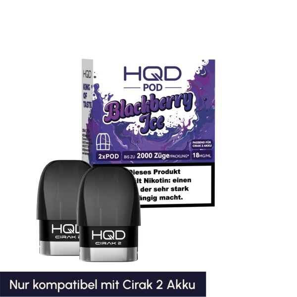 HQD Cirak 2 Pods 18mg/ml - Blackberry Ice