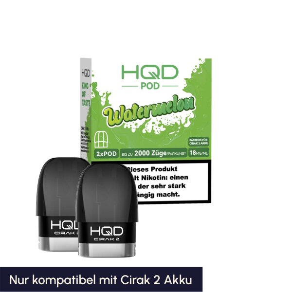 HQD Cirak 2 Pods 18mg/ml - Watermelon
