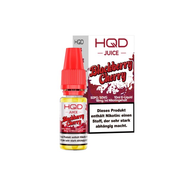 HQD Juice Liquid 10ml - Blackberry Cherry 18mg/ml