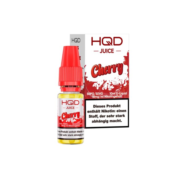 HQD Juice Liquid 10ml - Cherry 18mg/ml