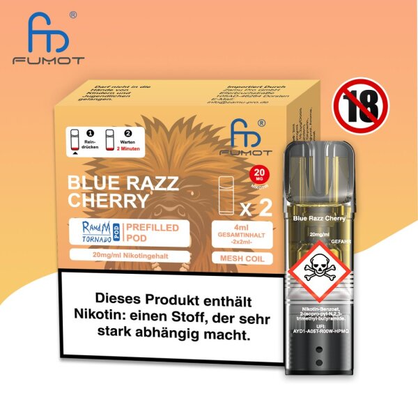 Randm Tornado Pod - Blue Razz Cherry 20mg/ml (2er Pack)