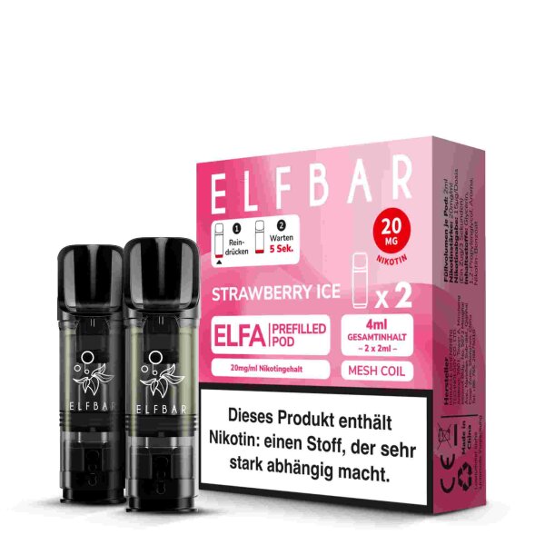 Elf Bar Elfa Pod 20mg - Strawberry Ice (2 Stück Pro Packung)