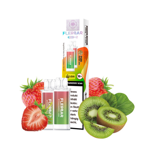 Flerbar Pod - Strawberry Kiwi 20mg (2x pro Packung)
