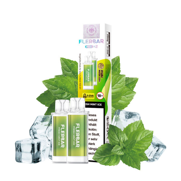 Flerbar Pod - Fresh Mint Ice 20mg (2x pro Packung)