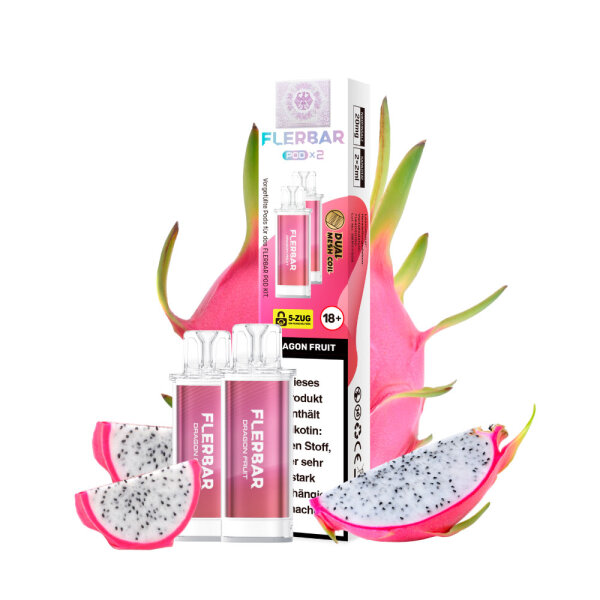 Flerbar Pod - Dragon Fruit 20mg (2x pro Packung)