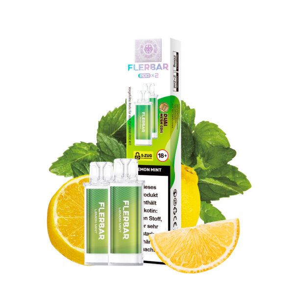 Flerbar Pod - Lemon Mint 20mg (2x pro Packung)