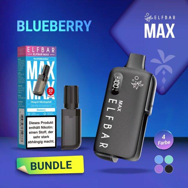 Elfbar Max Pod Blueberry 10ml + Akku