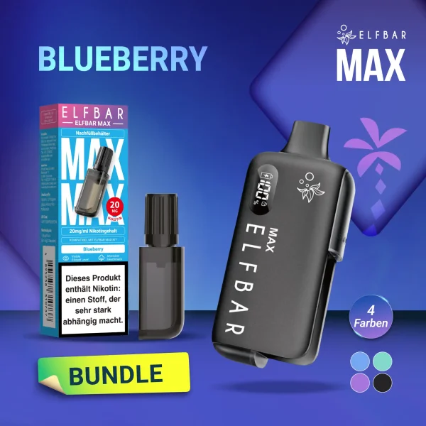 Elfbar Max Pod Blueberry 10ml + Akku