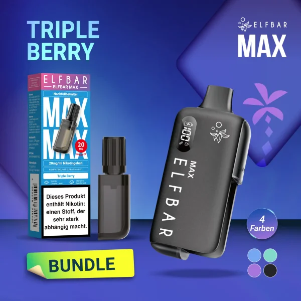 Elfbar Max Pod Triple Berry 10ml + Akku