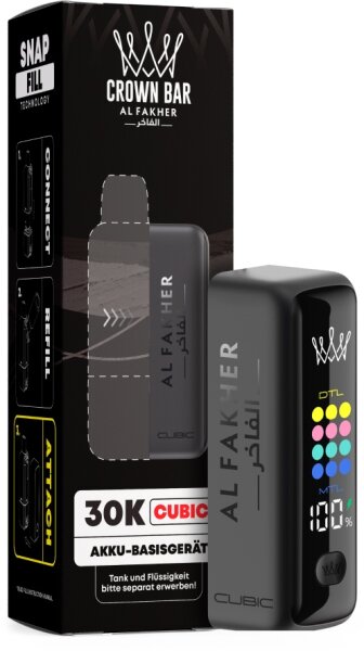 Cubic 30K Akku von Al Fakher - Matt Black