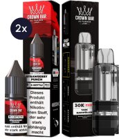 Cubic 30K Ersatzpod + 2x Snap Liquid - Strawberry Punch 20mg