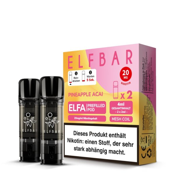 Elf Bar Elfa Pod 20mg - Pineapple Acai (2 Stück Pro Packung)