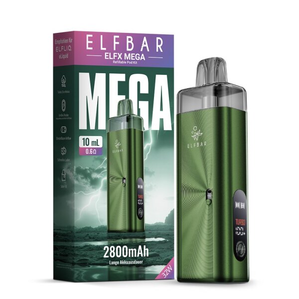 ElfX Mega Refillable Pod Kit - Green