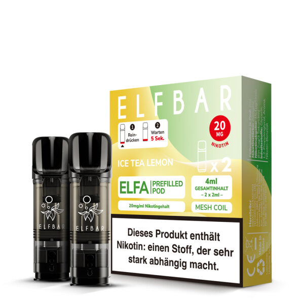 Elf Bar Elfa Pod 20mg - Ice Tea Lemon (2 Stück Pro Packung)