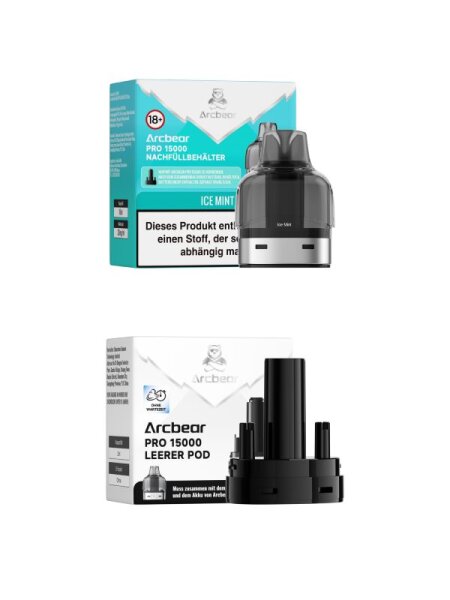 Arcbear Pro 15000 Pod 10ml - Ice Mint (inkl. Verdampfer)