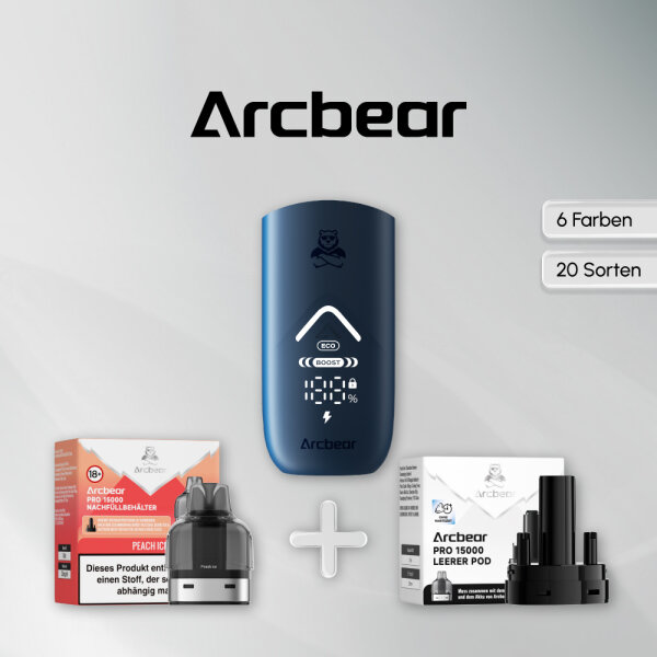 Arcbear Pro 15000 Pod + Akku - Alle Sets