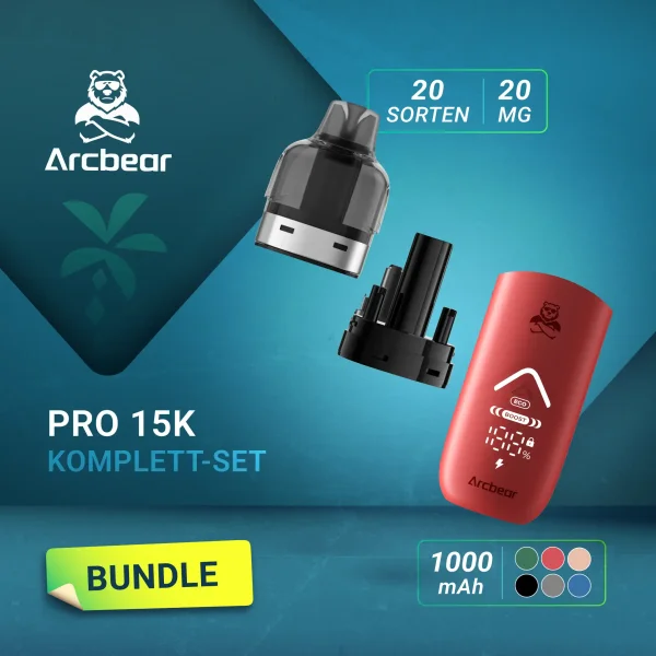 Arcbear Pro 15000 Pod + Akku - Alle Sets