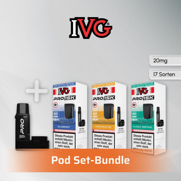 IVG Pro Pod 10ml + Verdampfer - Alle Sorten 20mg