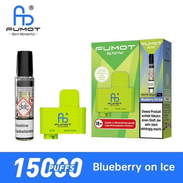 RandM Tornado 15000 Pod - Blueberry On Ice (inkl. Verdampferkopf)