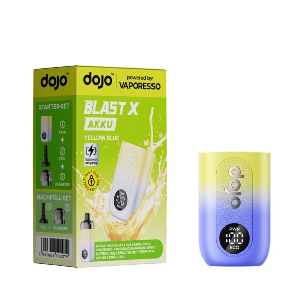 Vaporesso Dojo Blast X Akku - Yellow Blue (Limited Edition)