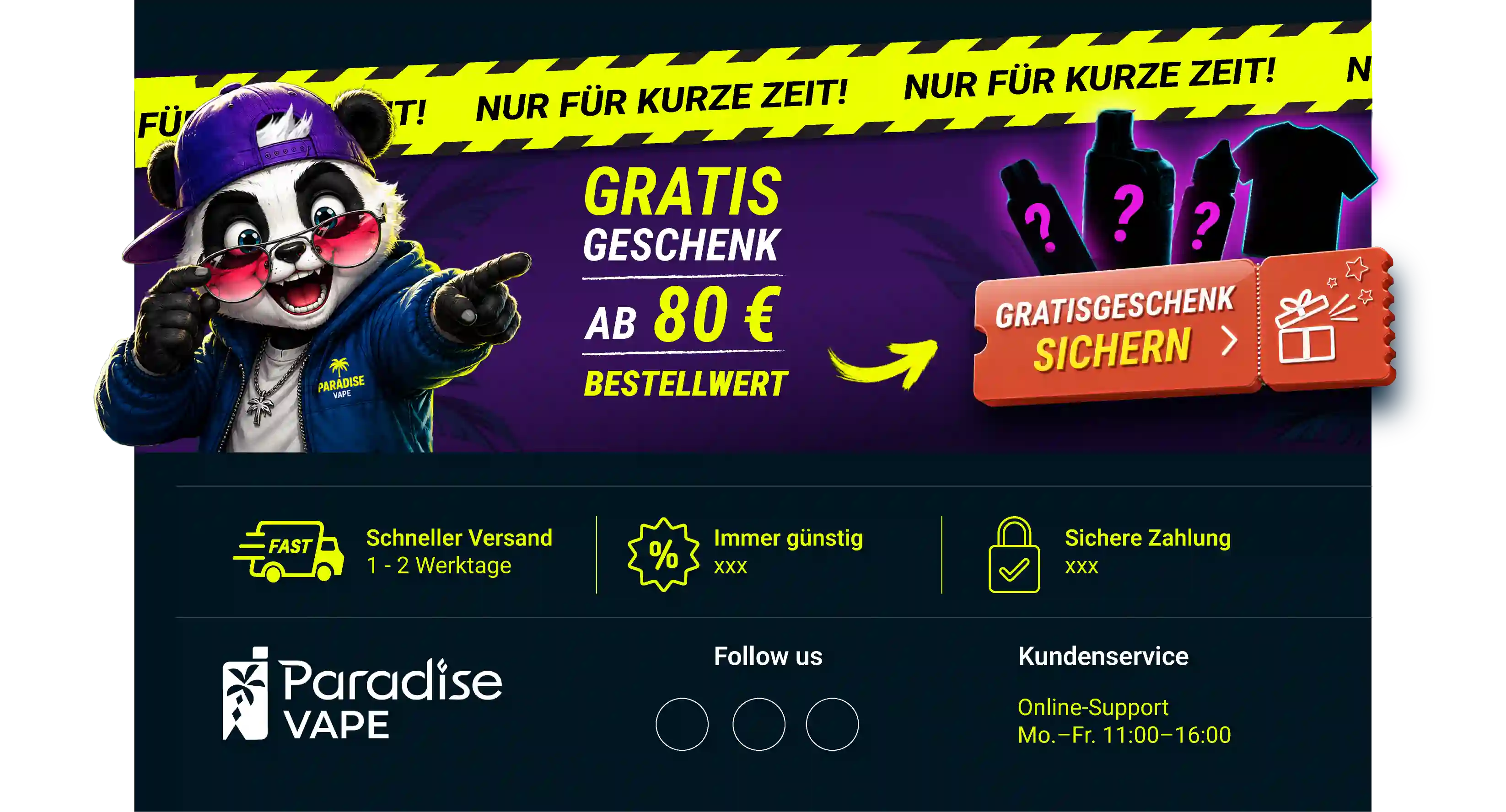Gratis Geschenk ab 80 € Bestellwert